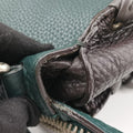Pre-owned Fendi Selleria Lei Whipstitch Green Leather× Python  shoulderbag | stylenewstar