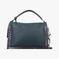 Pre-owned Fendi Selleria Lei Whipstitch Green Leather× Python  shoulderbag | stylenewstar