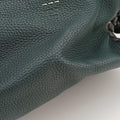 Pre-owned Fendi Selleria Lei Whipstitch Green Leather× Python  shoulderbag | stylenewstar