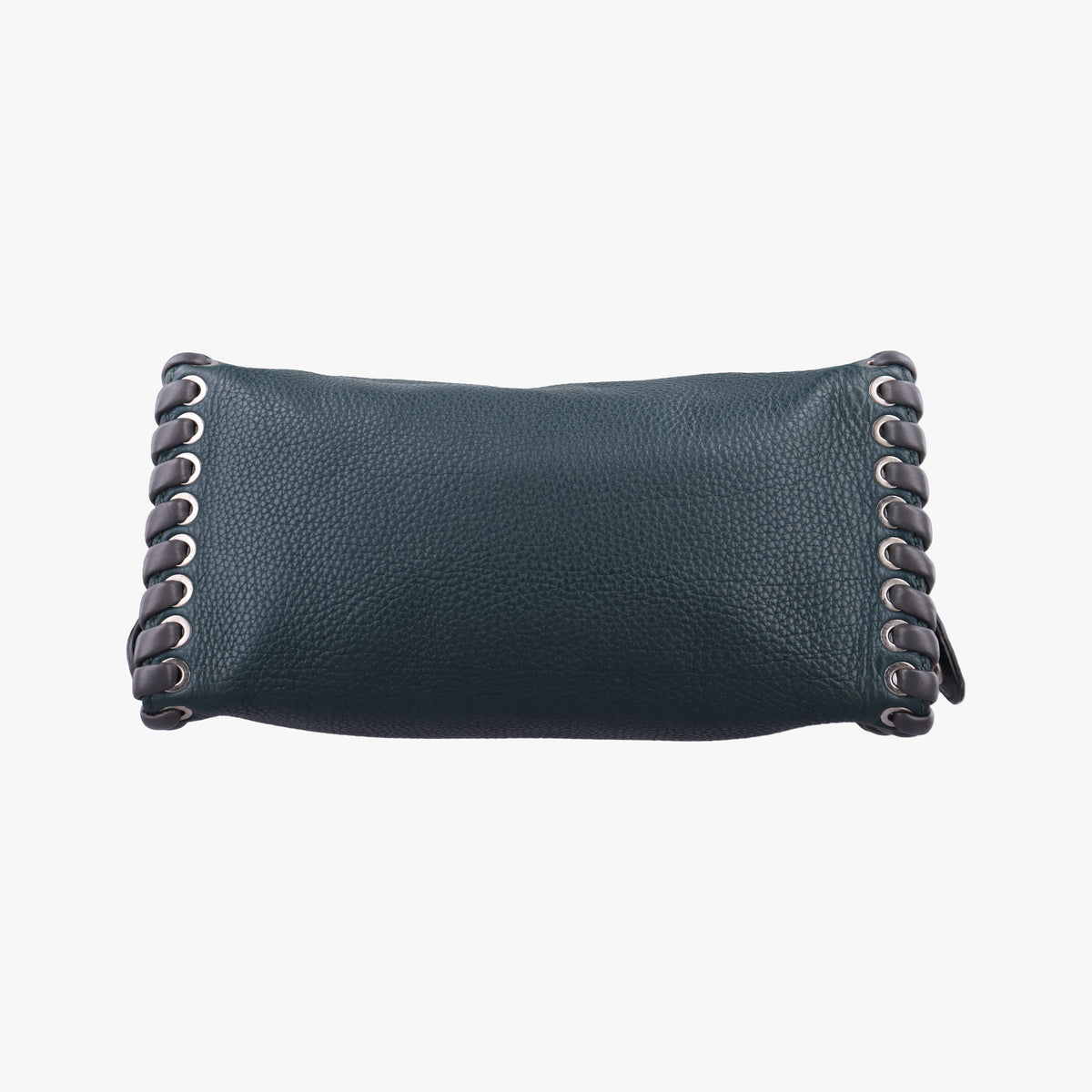 Pre-owned Fendi Selleria Lei Whipstitch Green Leather× Python  shoulderbag | stylenewstar