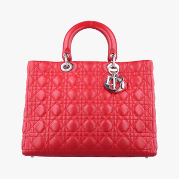 Lady Dior Red lambskin 01-MA-1029レディディオール レッド ラムスキン 01-MA-1029
