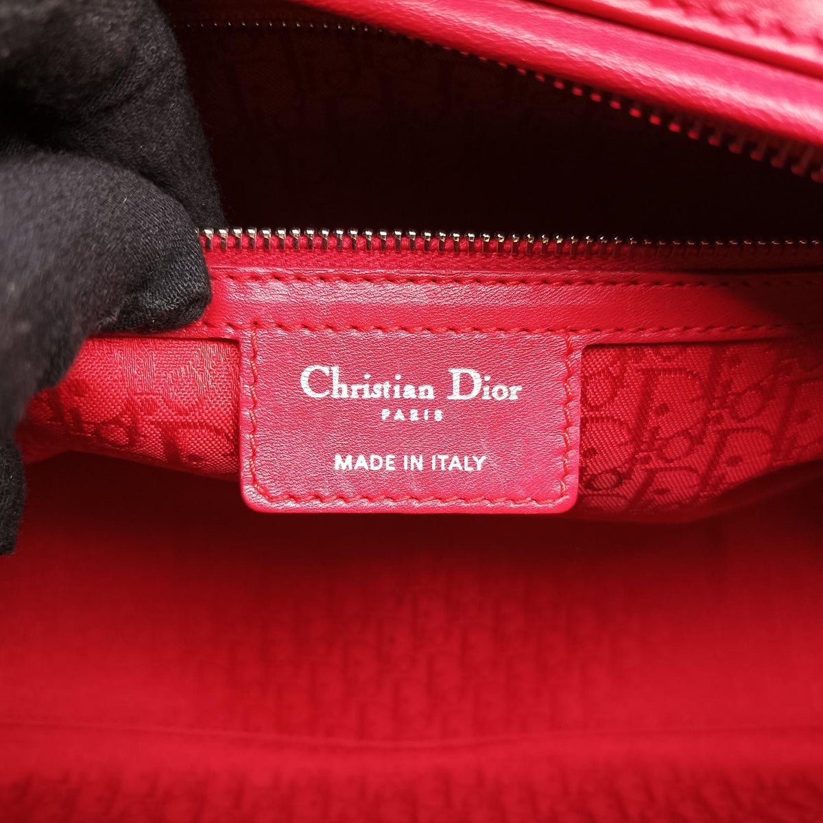 Lady Dior Red lambskin 01-MA-1029レディディオール レッド ラムスキン 01-MA-1029