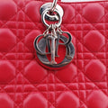 Lady Dior Red lambskin 01-MA-1029レディディオール レッド ラムスキン 01-MA-1029