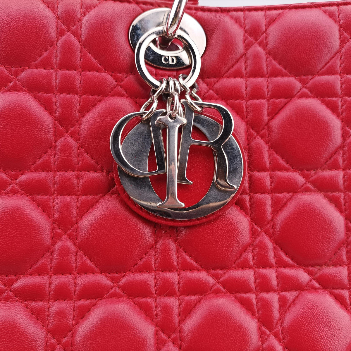 Lady Dior Red lambskin 01-MA-1029レディディオール レッド ラムスキン 01-MA-1029