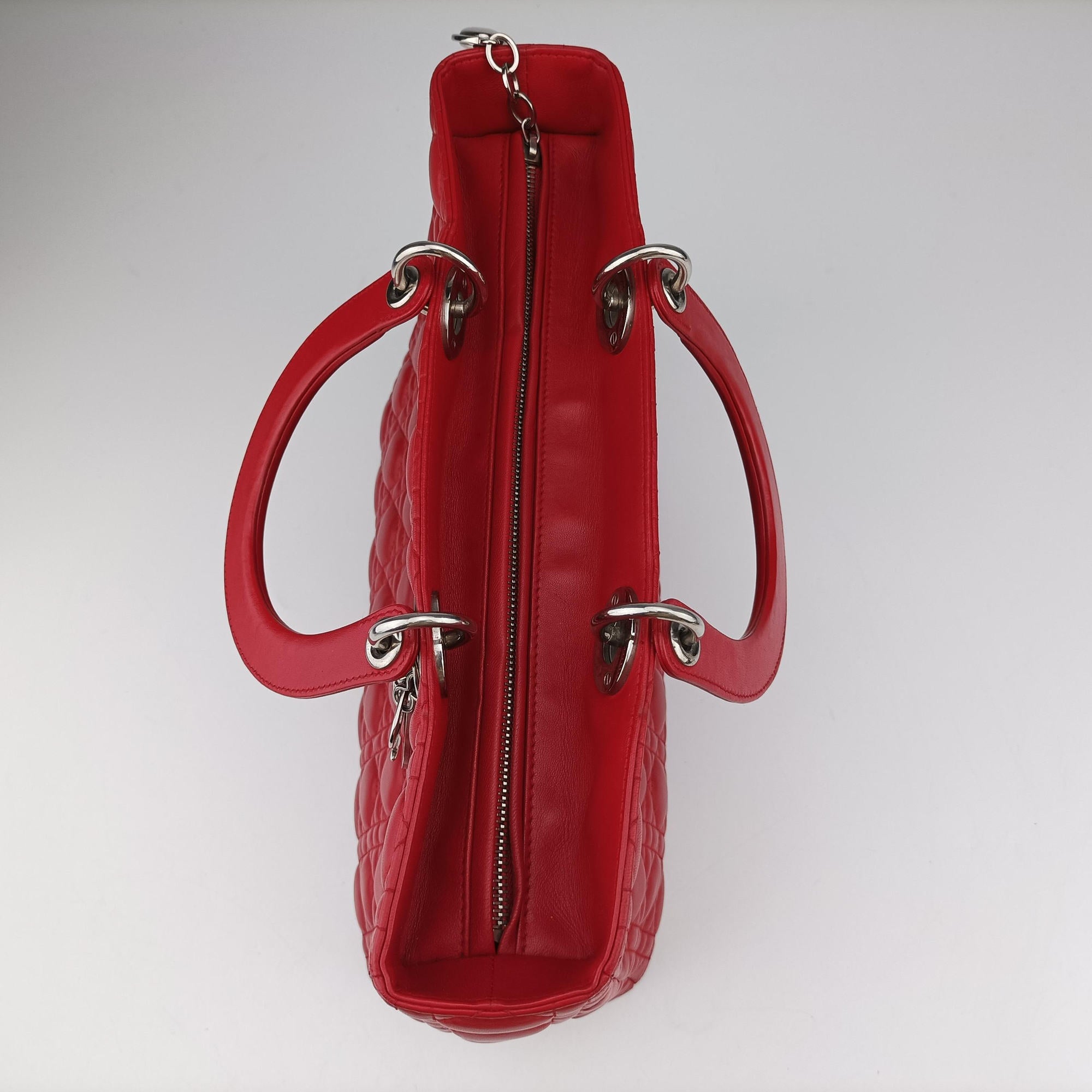 Lady Dior Red lambskin 01-MA-1029レディディオール レッド ラムスキン 01-MA-1029