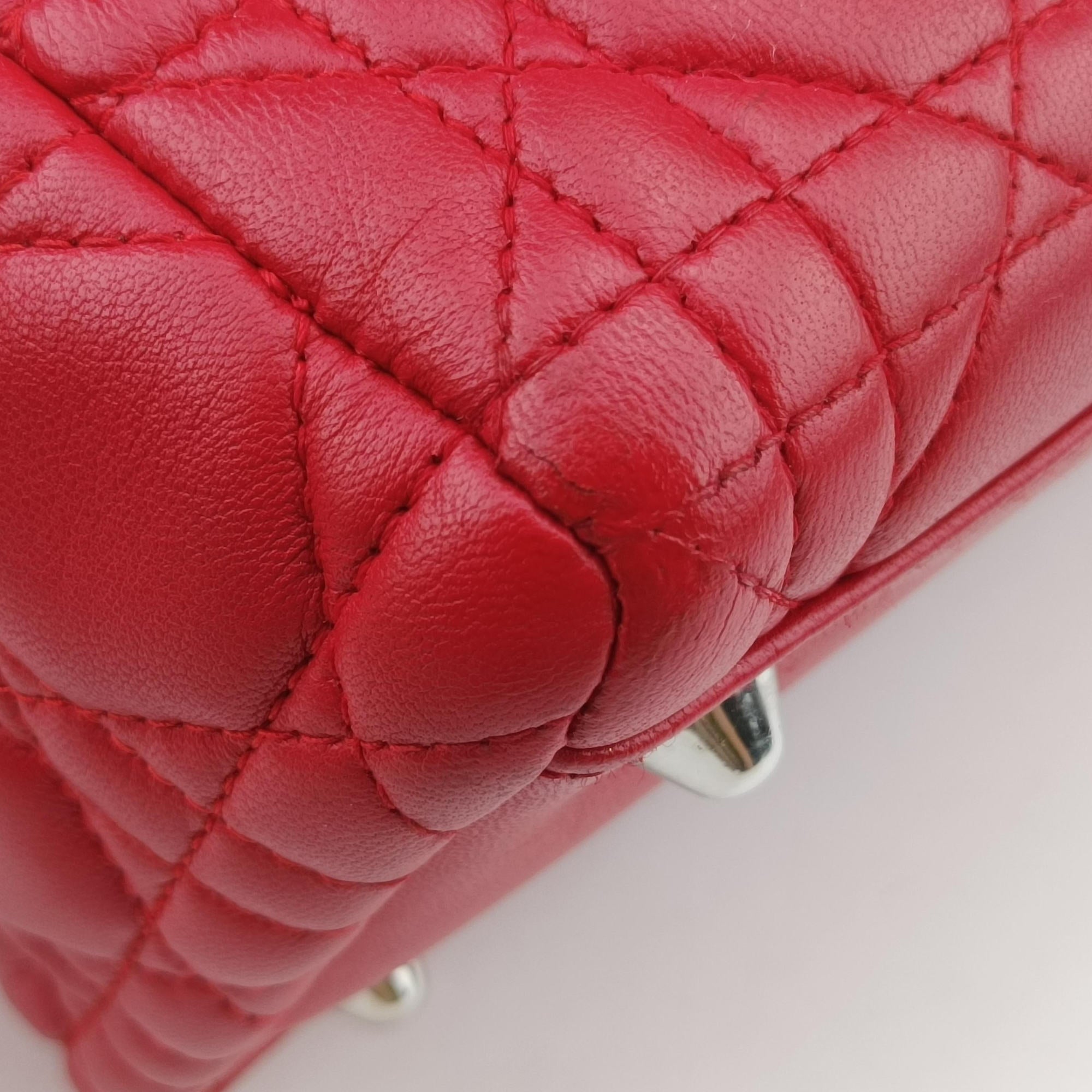Lady Dior Red lambskin 01-MA-1029レディディオール レッド ラムスキン 01-MA-1029