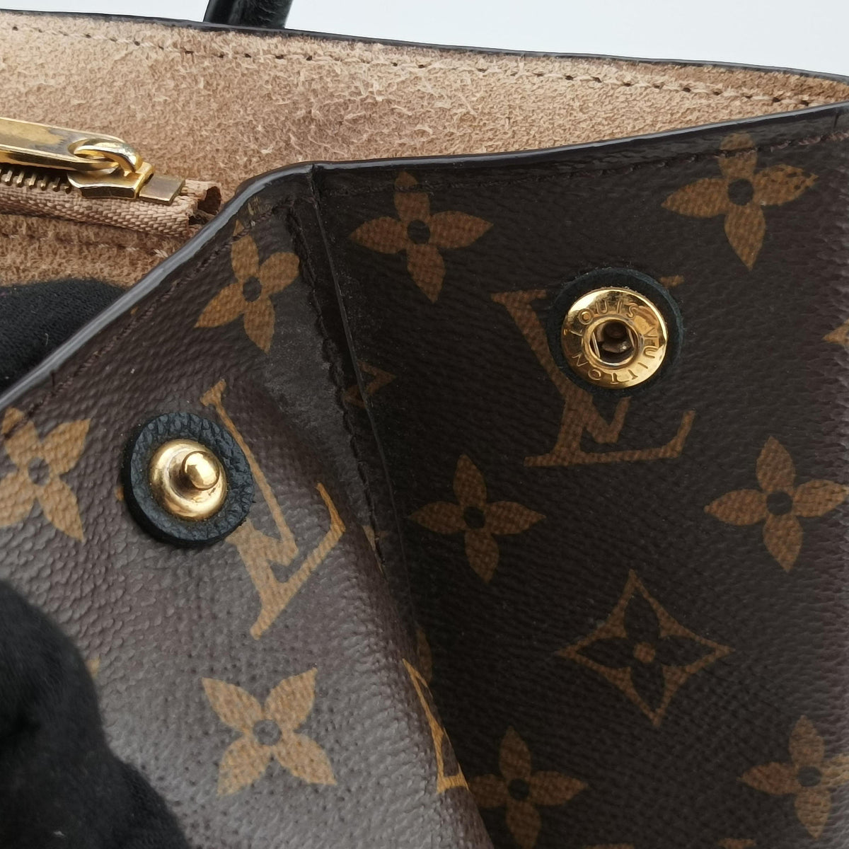 Flandrin Brown×Black Monogram canvas×calf leather M41595 DU1158フランドリン モノグラム/ブラウン×ブラック モノグラムキャンバス×カーフレザー M41595 DU1158