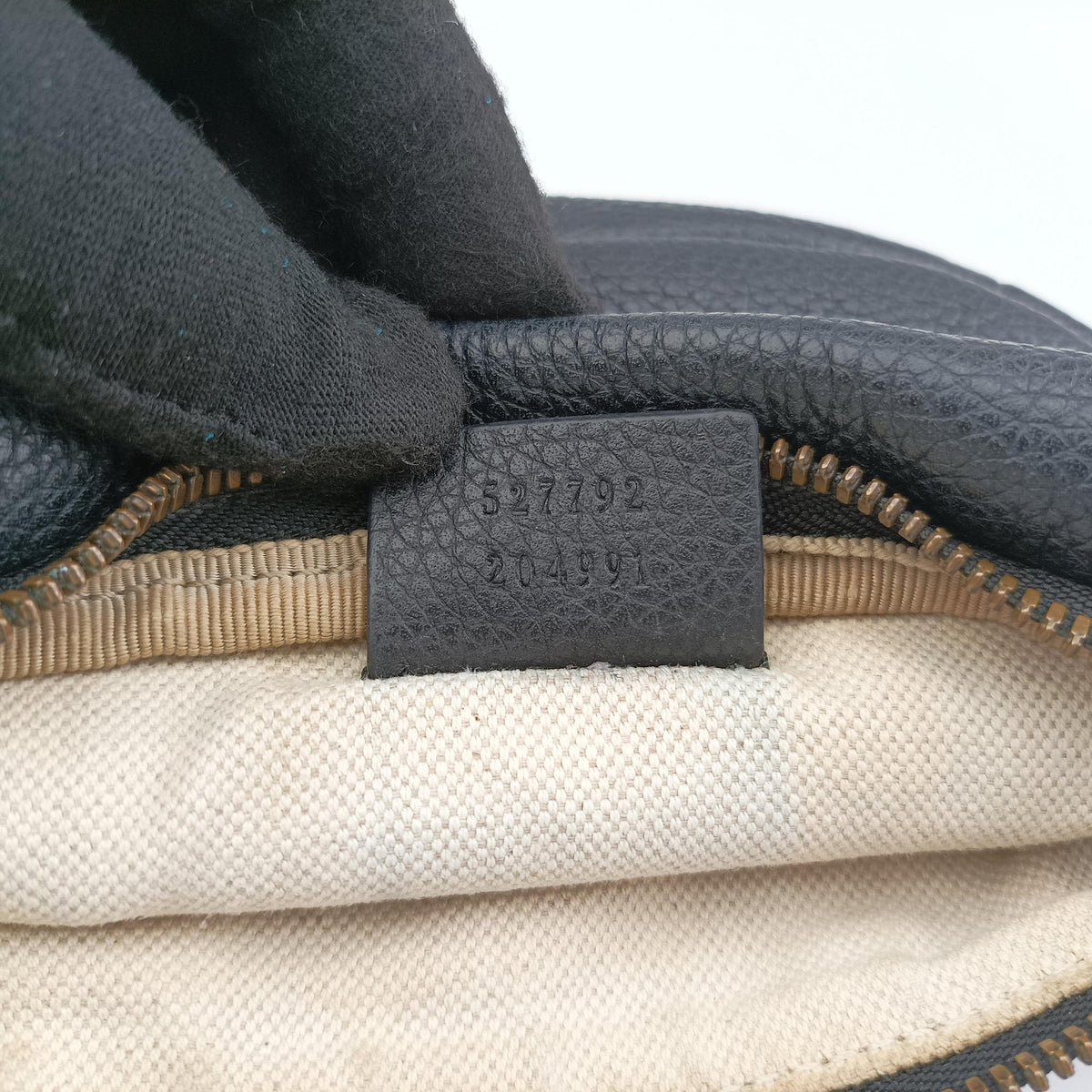 Pre-owned Gucci Print Black Leather 527792 bum bag/waist bag | stylenewstar