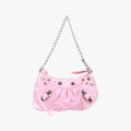 Pre-owned Balenciaga Le Cagole mini Pink canvas  shoulderbag | stylenewstar