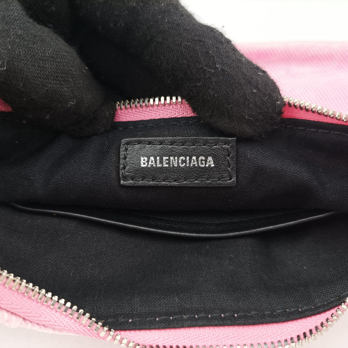 Pre-owned Balenciaga Le Cagole mini Pink canvas  shoulderbag | stylenewstar