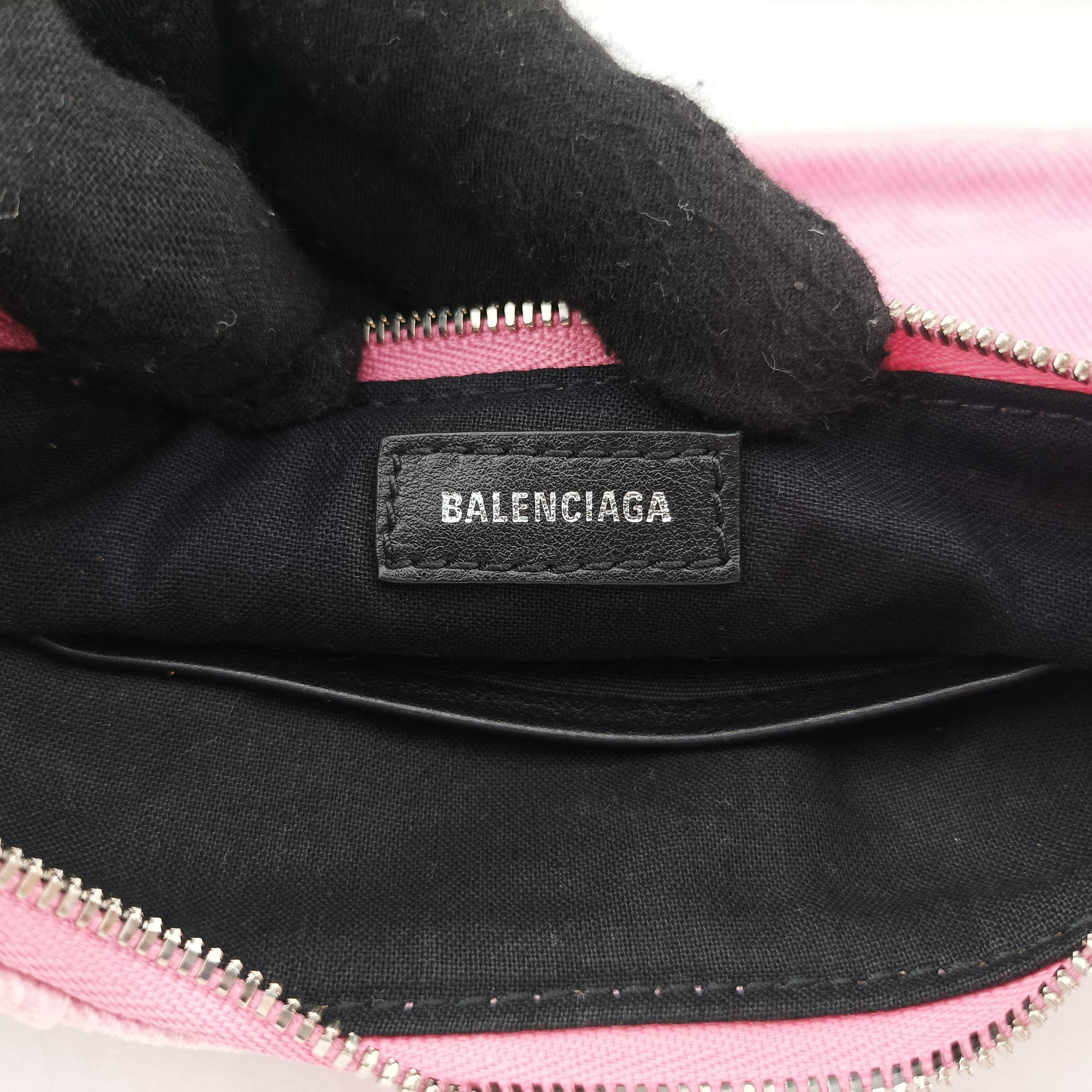 Pre-owned Balenciaga Le Cagole mini Pink canvas  shoulderbag | stylenewstar