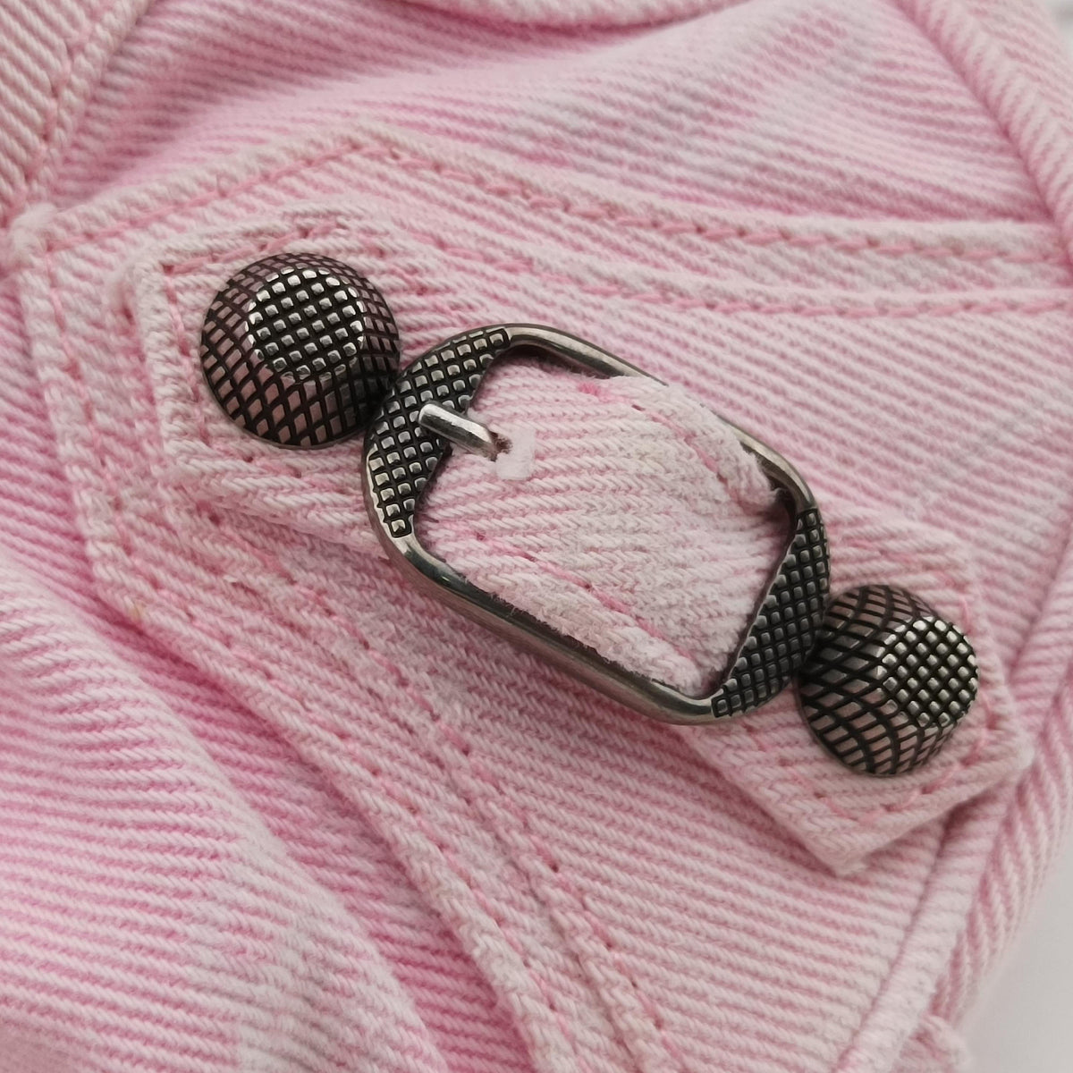 Pre-owned Balenciaga Le Cagole mini Pink canvas  shoulderbag | stylenewstar