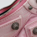 Pre-owned Balenciaga Le Cagole mini Pink canvas  shoulderbag | stylenewstar