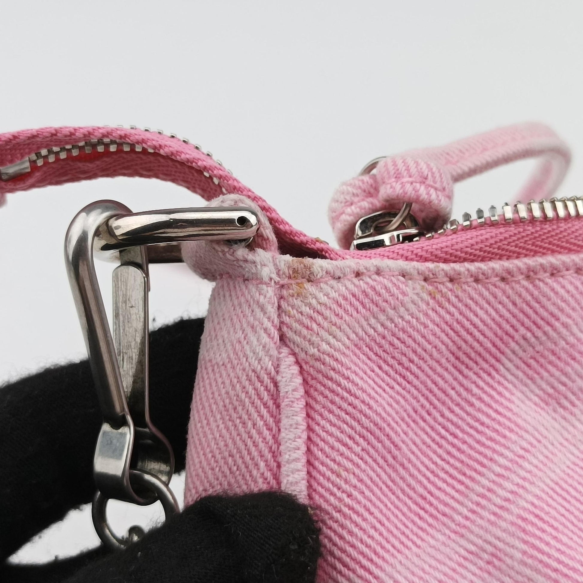 Pre-owned Balenciaga Le Cagole mini Pink canvas  shoulderbag | stylenewstar