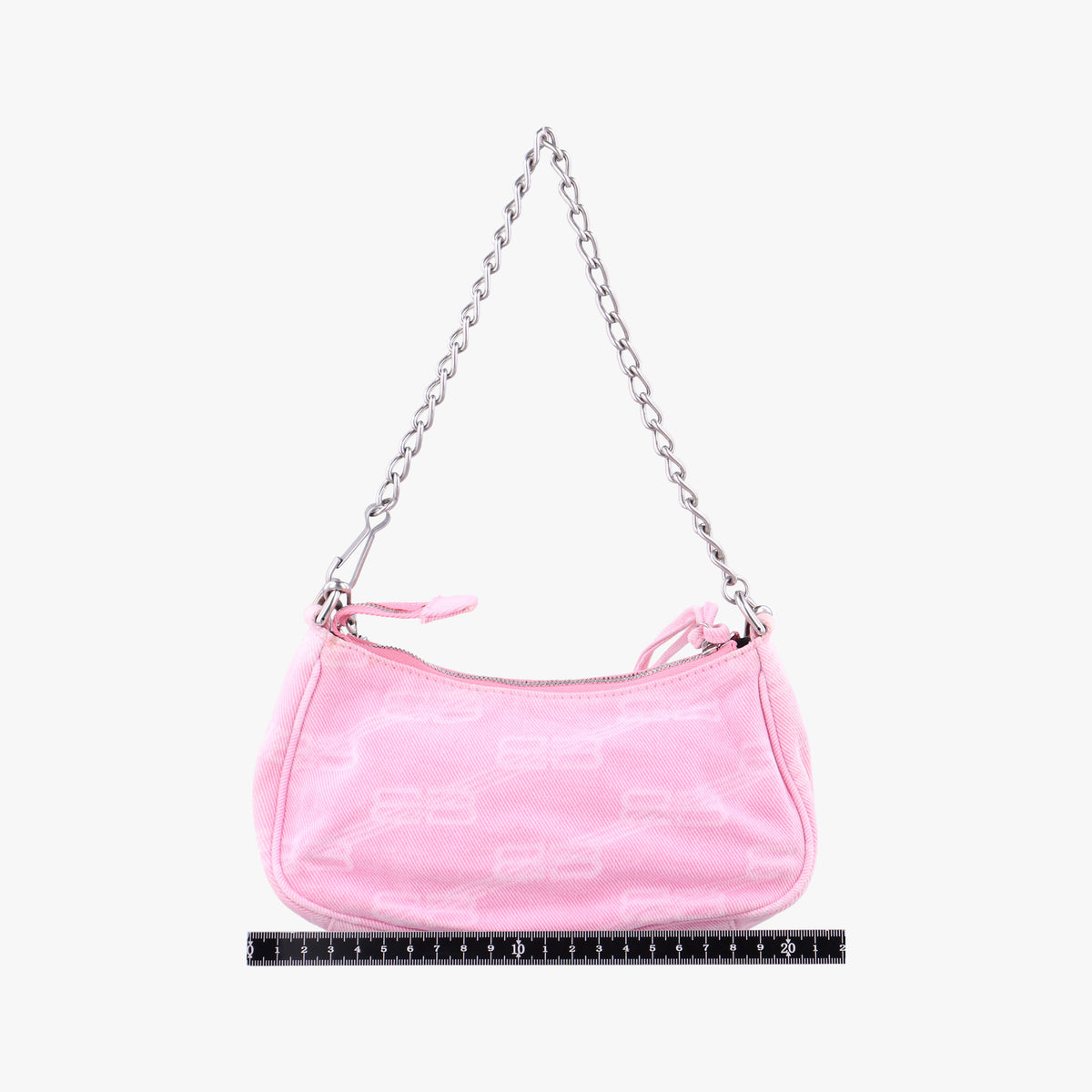 Pre-owned Balenciaga Le Cagole mini Pink canvas  shoulderbag | stylenewstar