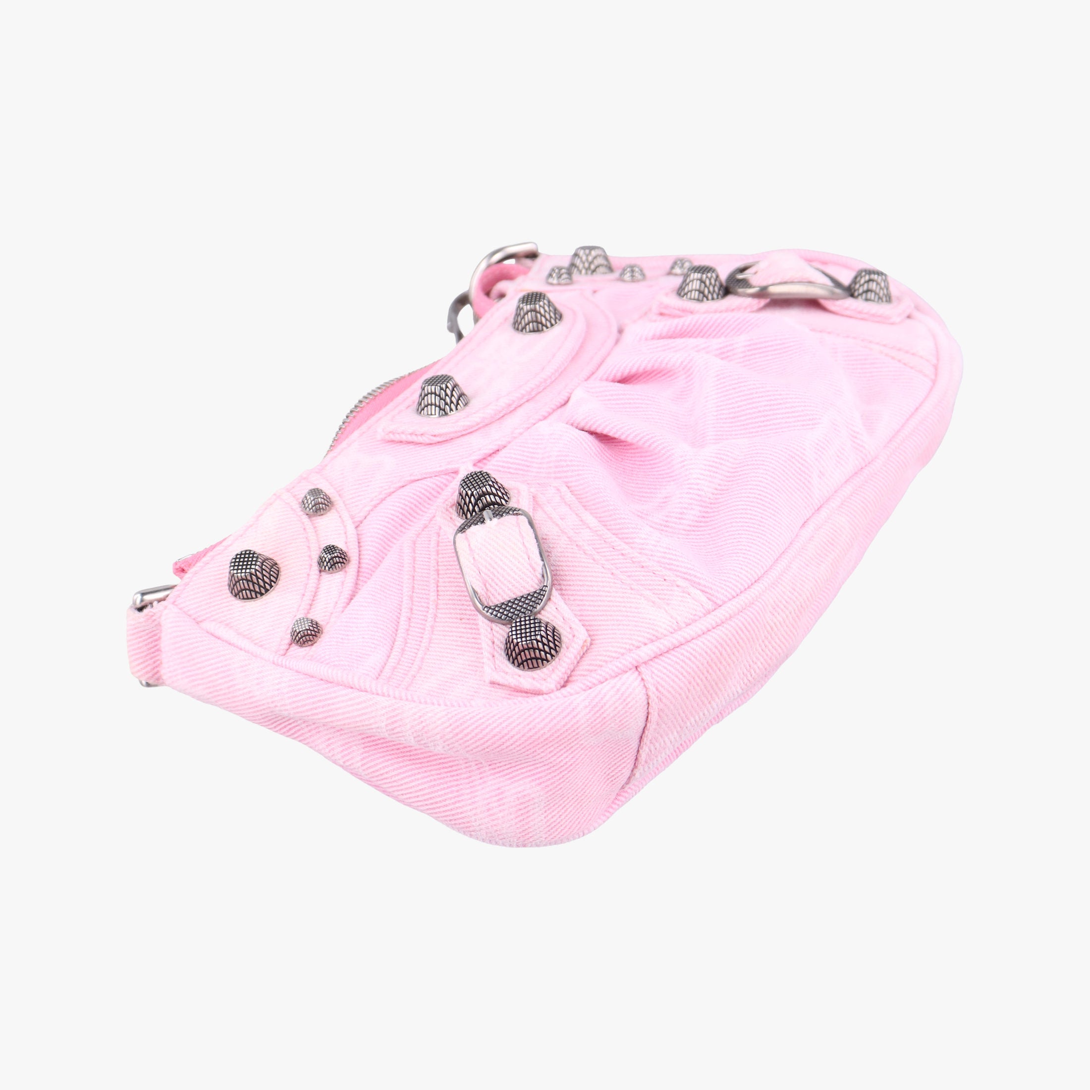 Pre-owned Balenciaga Le Cagole mini Pink canvas  shoulderbag | stylenewstar