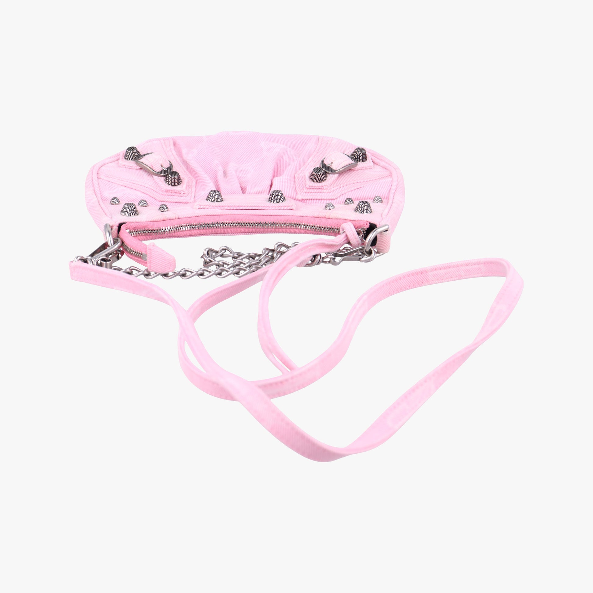 Pre-owned Balenciaga Le Cagole mini Pink canvas  shoulderbag | stylenewstar