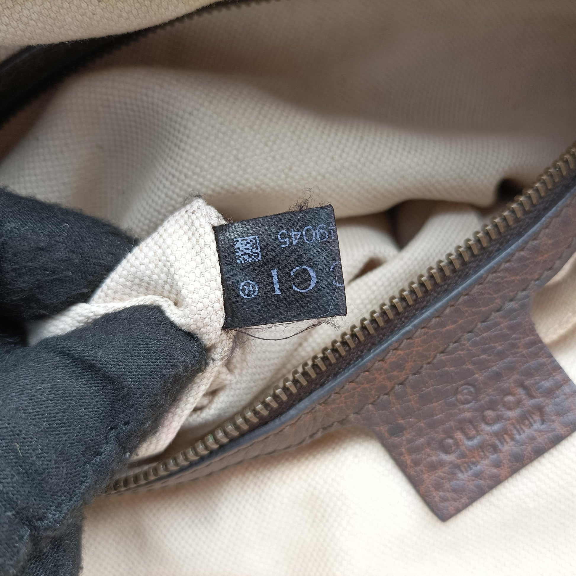 Pre-owned Gucci Bamboo Brown GGCanvas×Leather 339002 handbag | stylenewstar