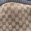 Pre-owned Gucci Bamboo Brown GGCanvas×Leather 339002 handbag | stylenewstar