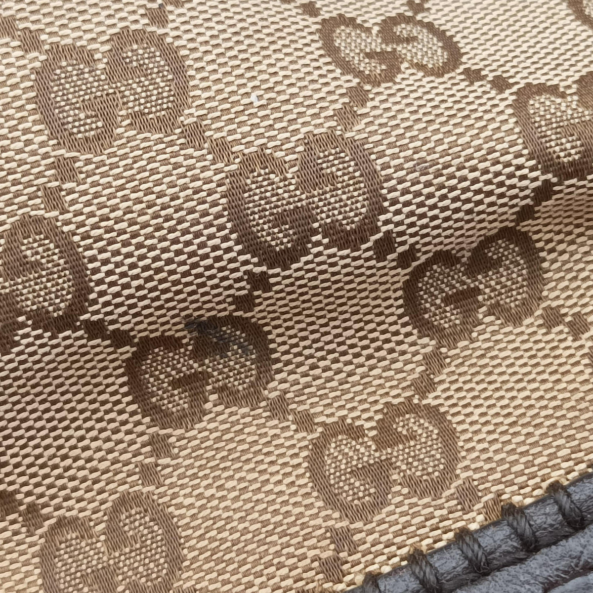 Pre-owned Gucci Bamboo Brown GGCanvas×Leather 339002 handbag | stylenewstar
