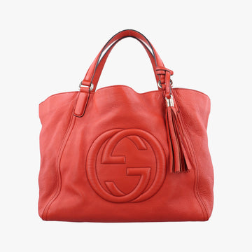 Pre-owned Gucci Soho Red Leather 282309 handbag | stylenewstar