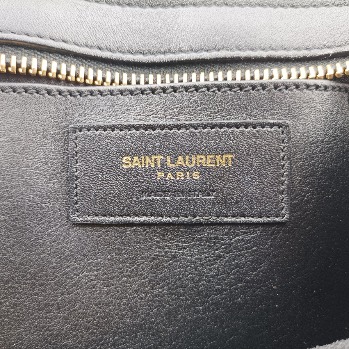Vintage Yves Saint Laurent BABY CABAS Black Leather 394461 shoulderbag | stylenewstar