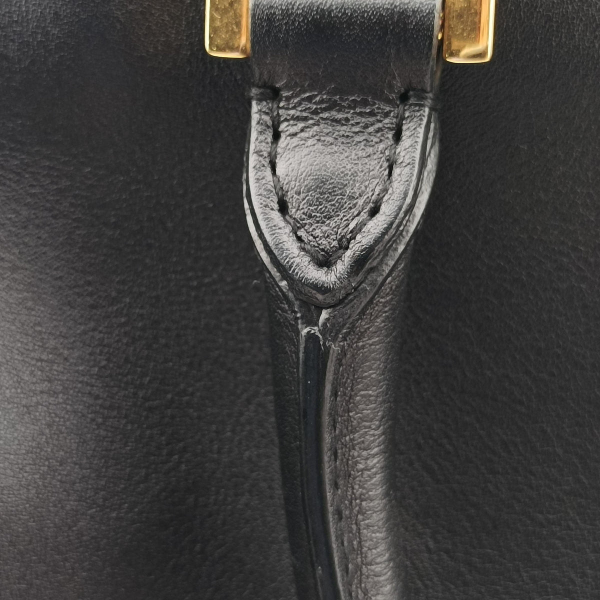 Vintage Yves Saint Laurent BABY CABAS Black Leather 394461 shoulderbag | stylenewstar