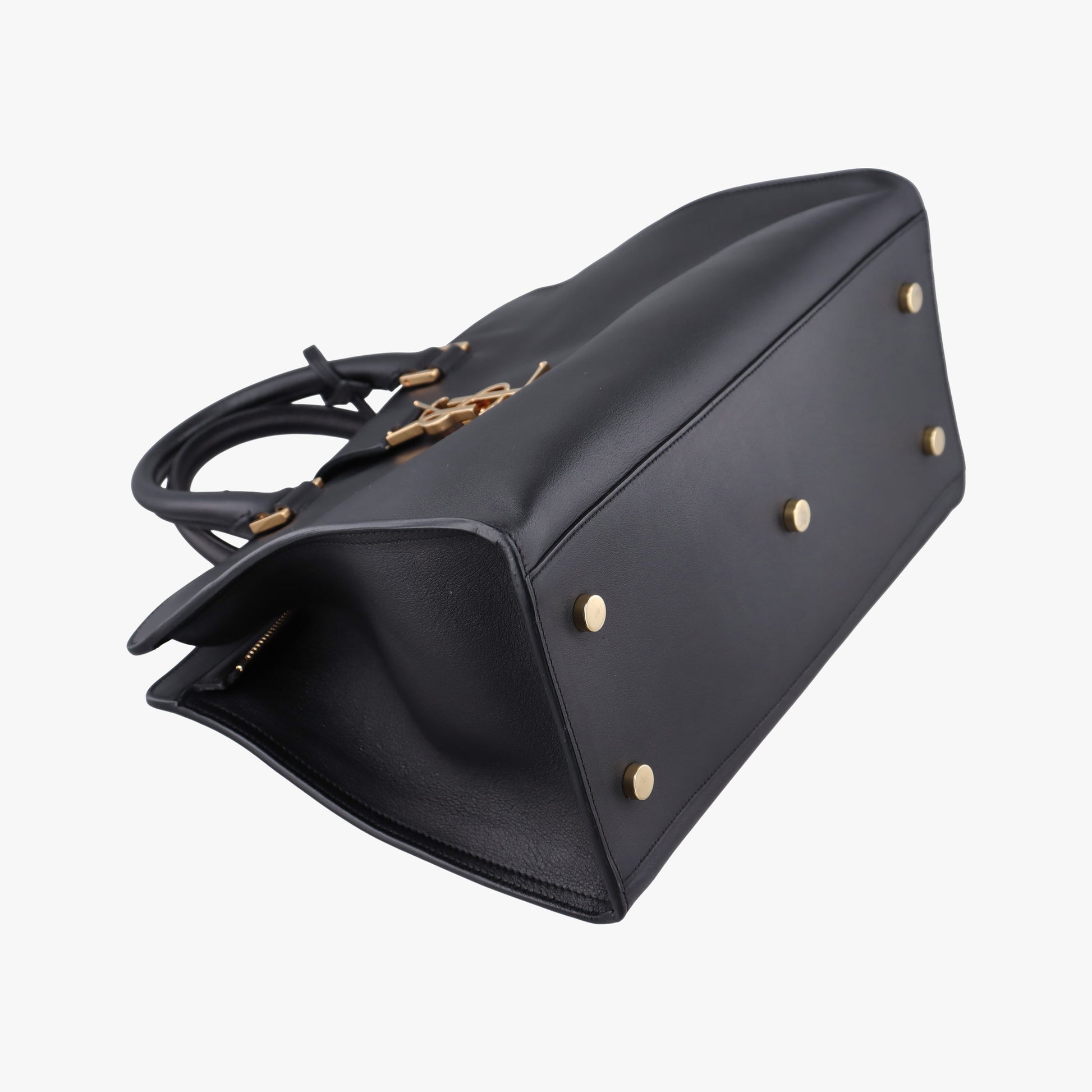 Vintage Yves Saint Laurent BABY CABAS Black Leather 394461 shoulderbag | stylenewstar