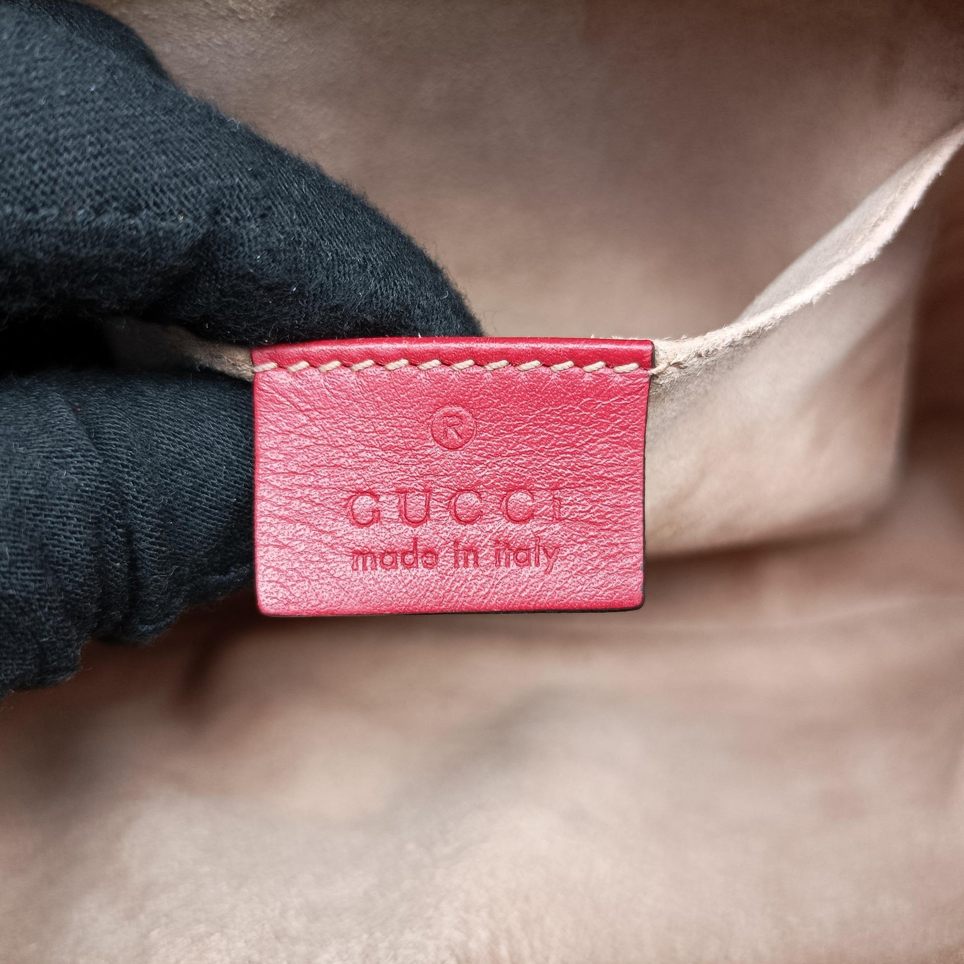 Pre-owned Gucci GG Marmont Red Leather 447632 shoulderbag | stylenewstar