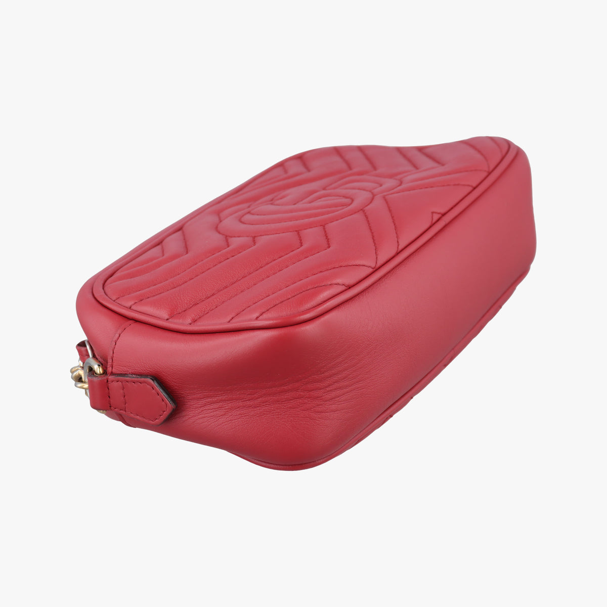 Pre-owned Gucci GG Marmont Red Leather 447632 shoulderbag | stylenewstar