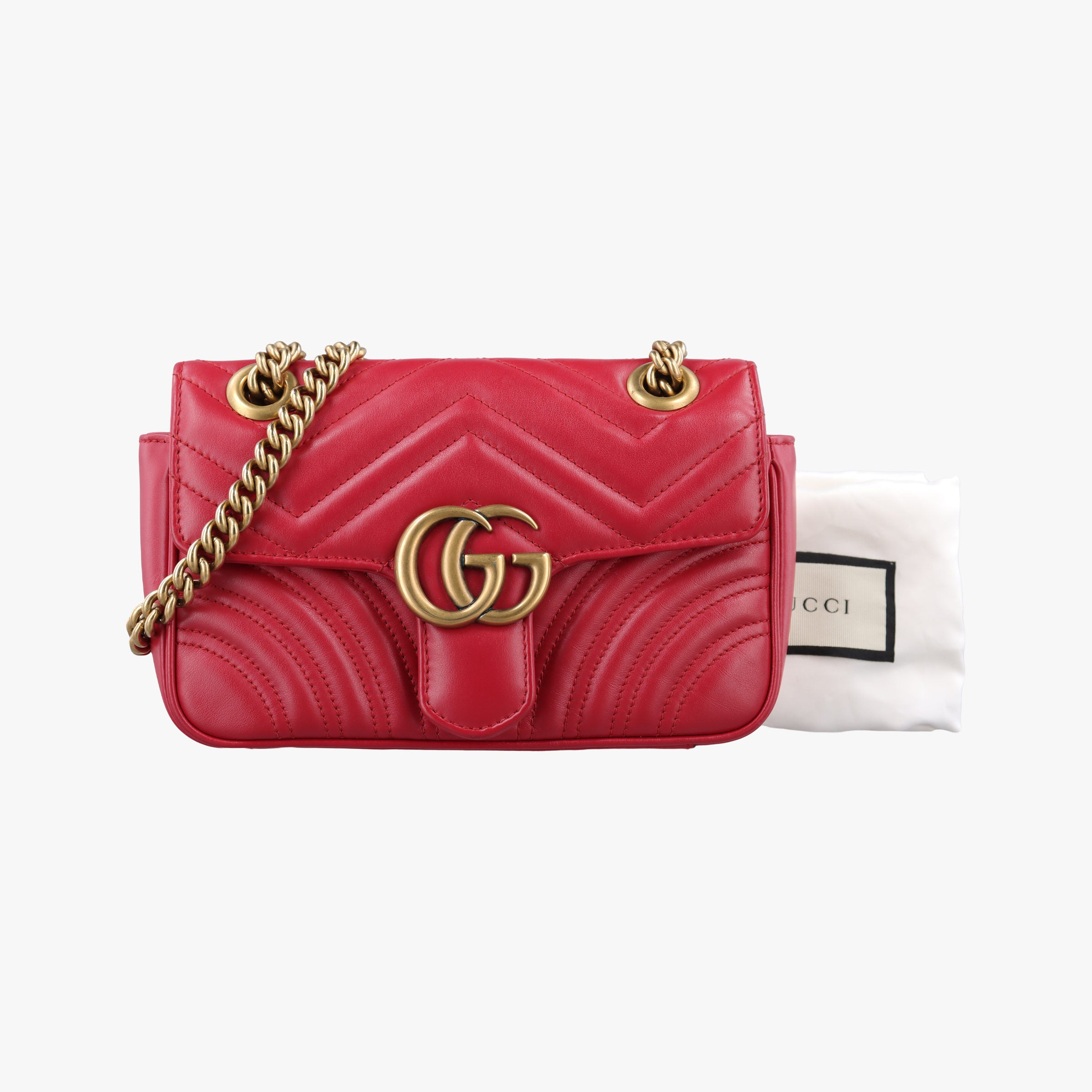 GG Marmont Red Leather 446744 D026314447GGマーモント レッド レザー 446744 D026314447
