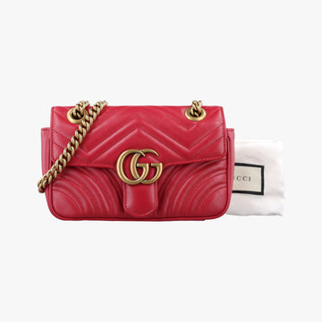 GG Marmont Red Leather 446744 D026314447GGマーモント レッド レザー 446744 D026314447