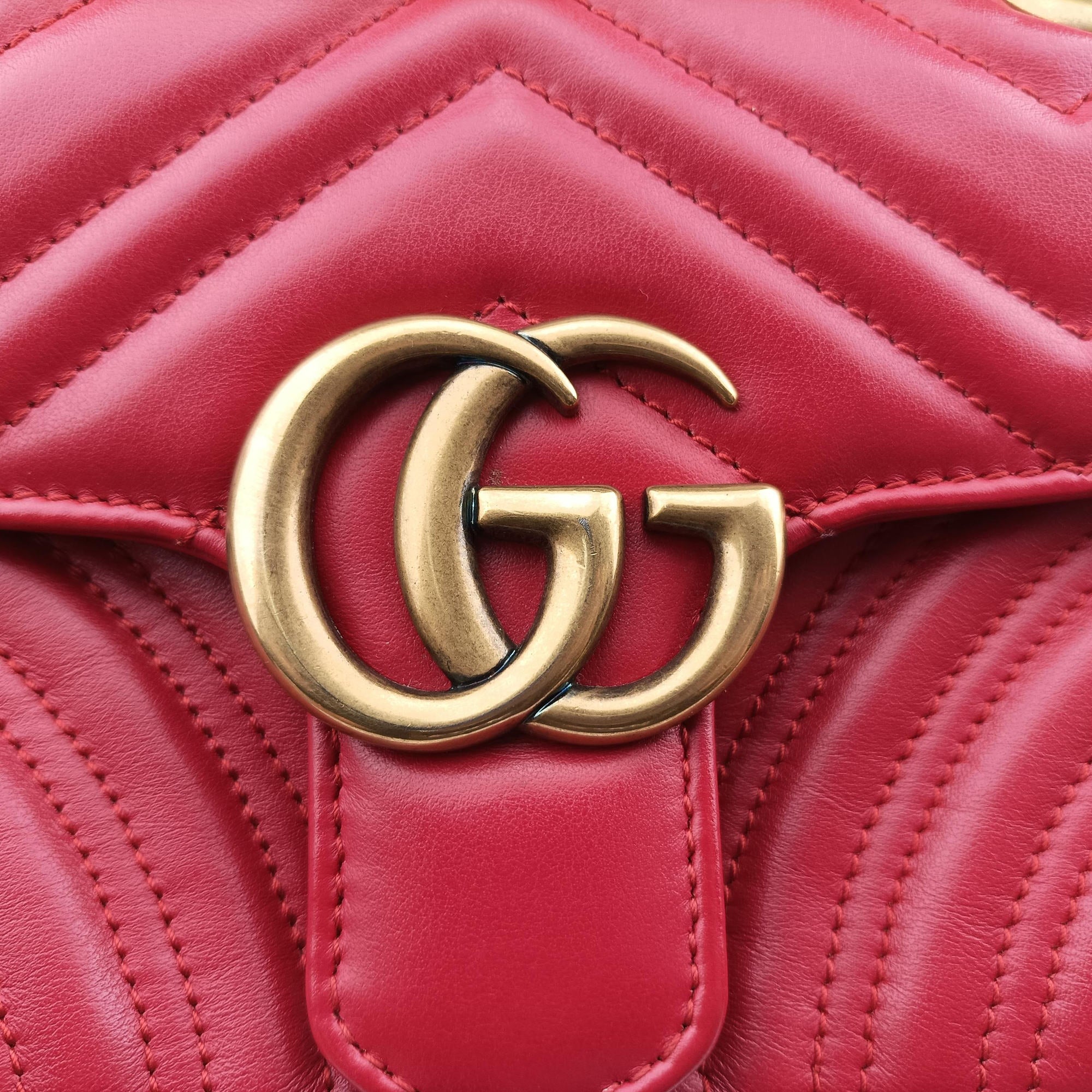 GG Marmont Red Leather 446744 D026314447GGマーモント レッド レザー 446744 D026314447