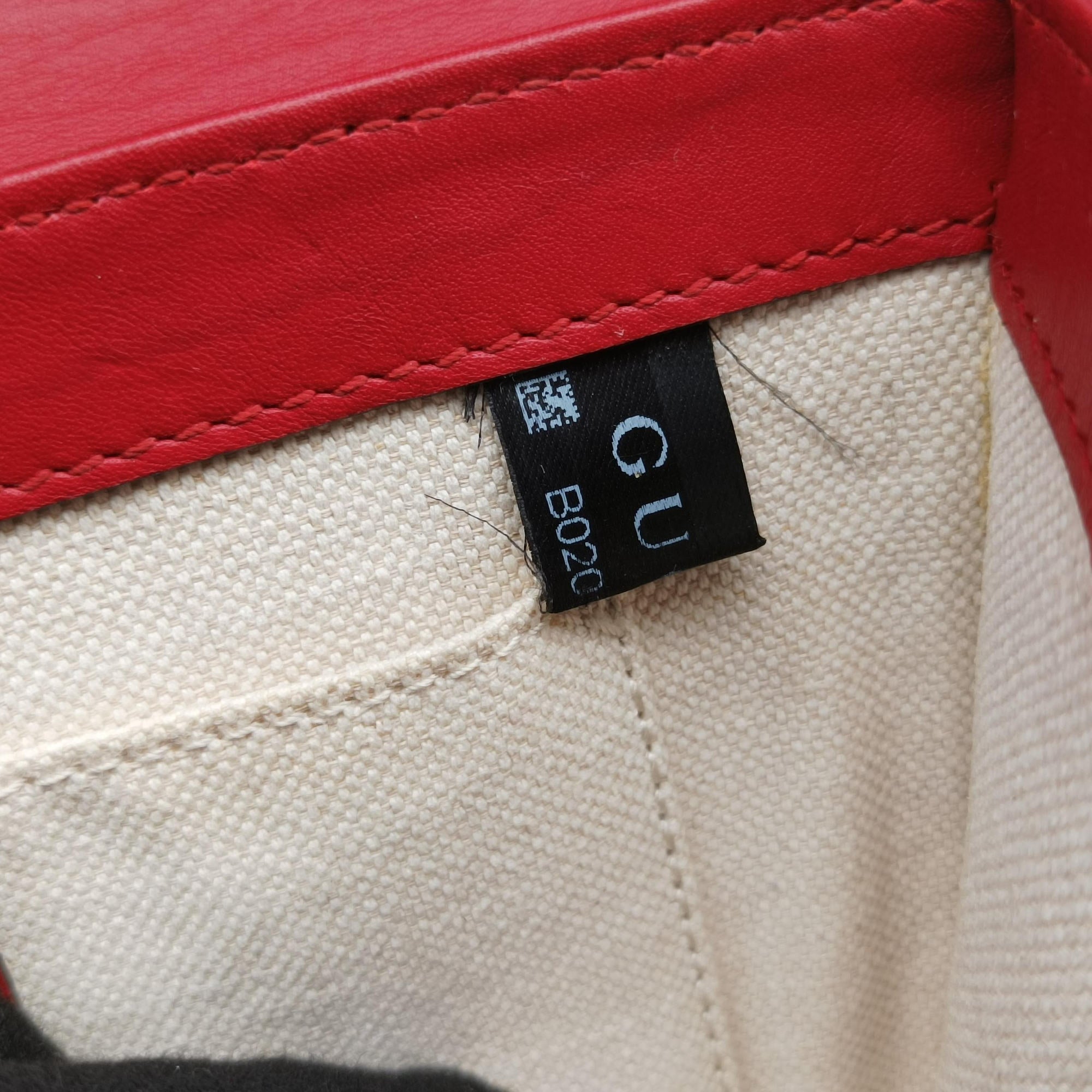 Pre-owned Gucci Peony Red Leather 432281 shoulderbag | stylenewstar