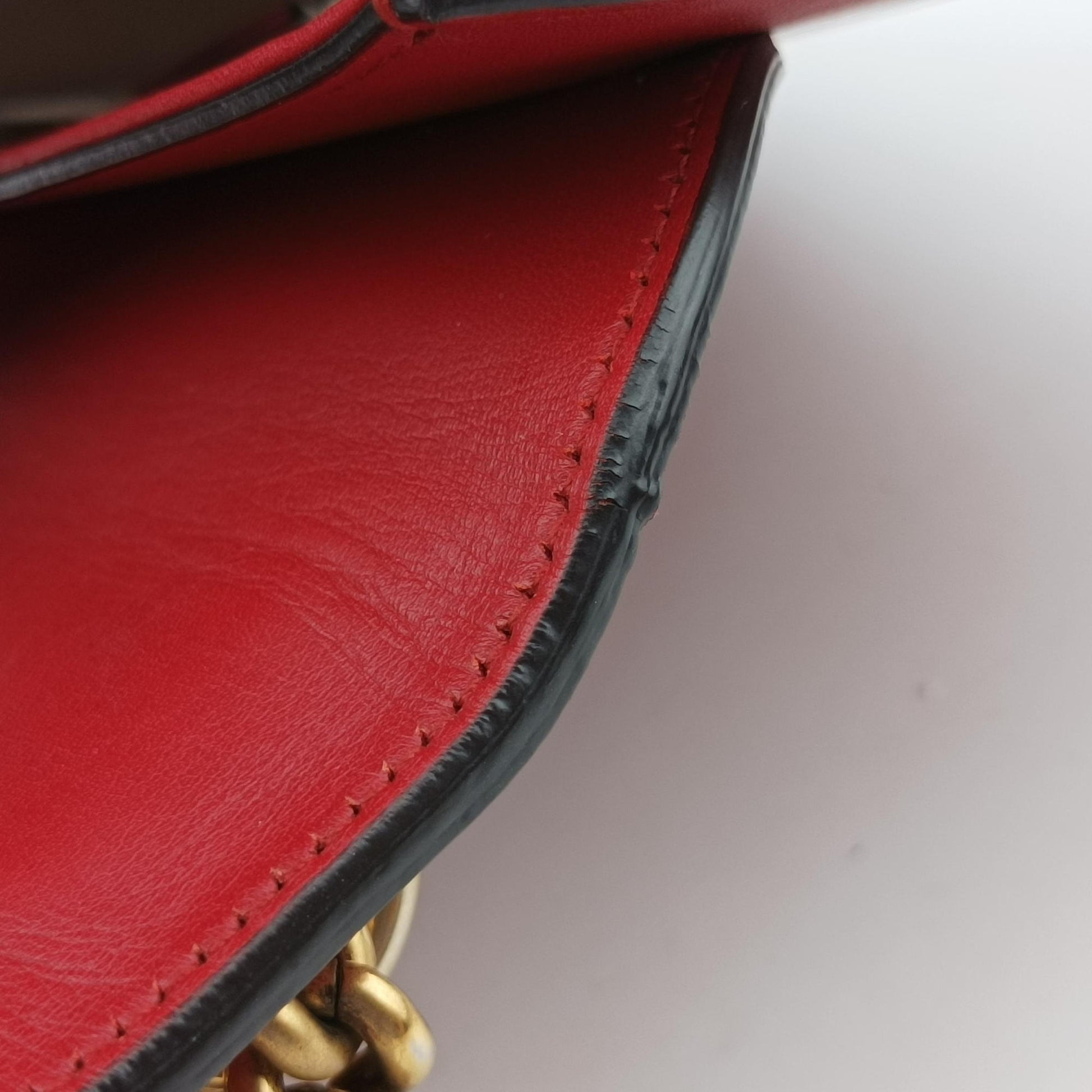 Pre-owned Gucci Peony Red Leather 432281 shoulderbag | stylenewstar
