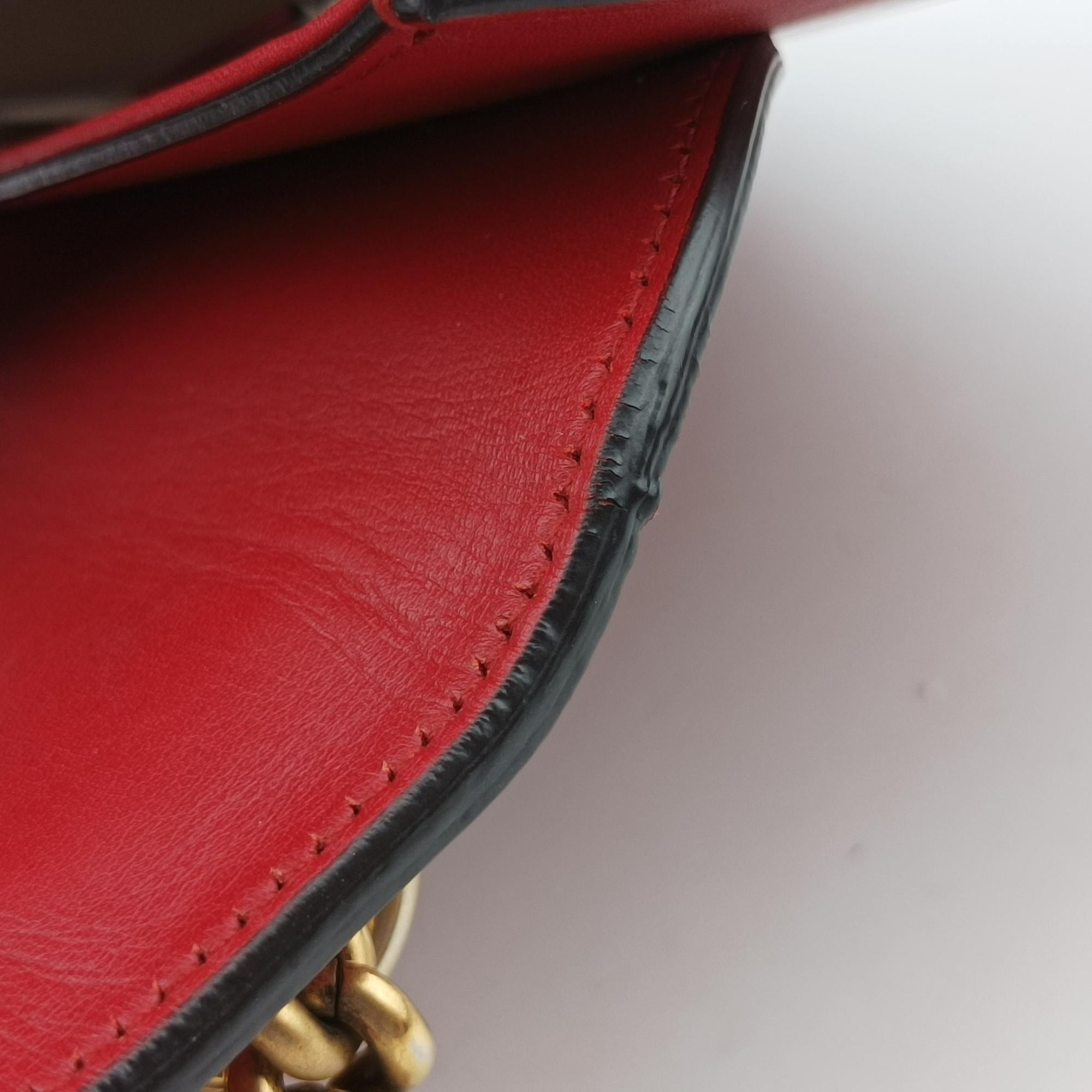 Pre-owned Gucci Peony Red Leather 432281 shoulderbag | stylenewstar