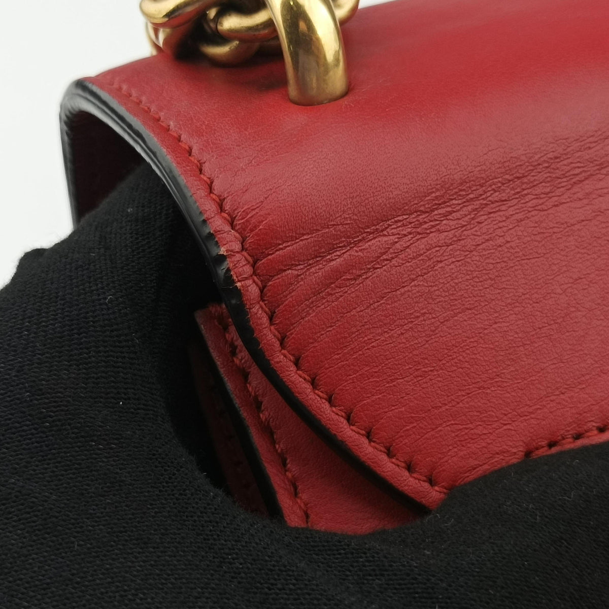 Pre-owned Gucci Peony Red Leather 432281 shoulderbag | stylenewstar
