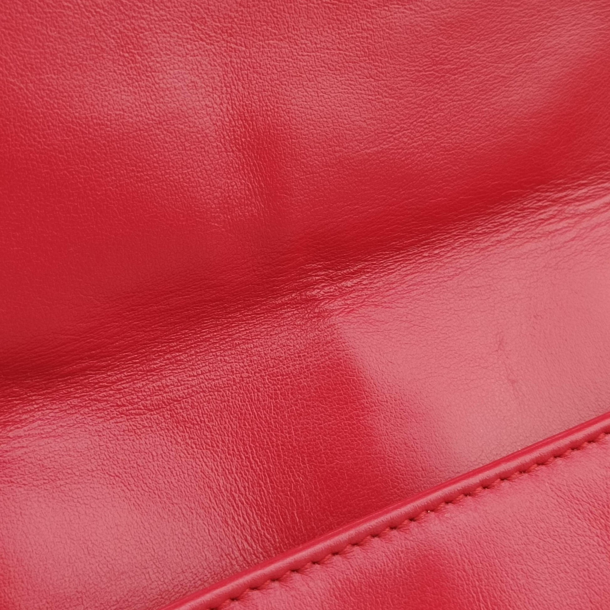 Pre-owned Gucci GG Marmont Red Leather 443497 shoulderbag | stylenewstar