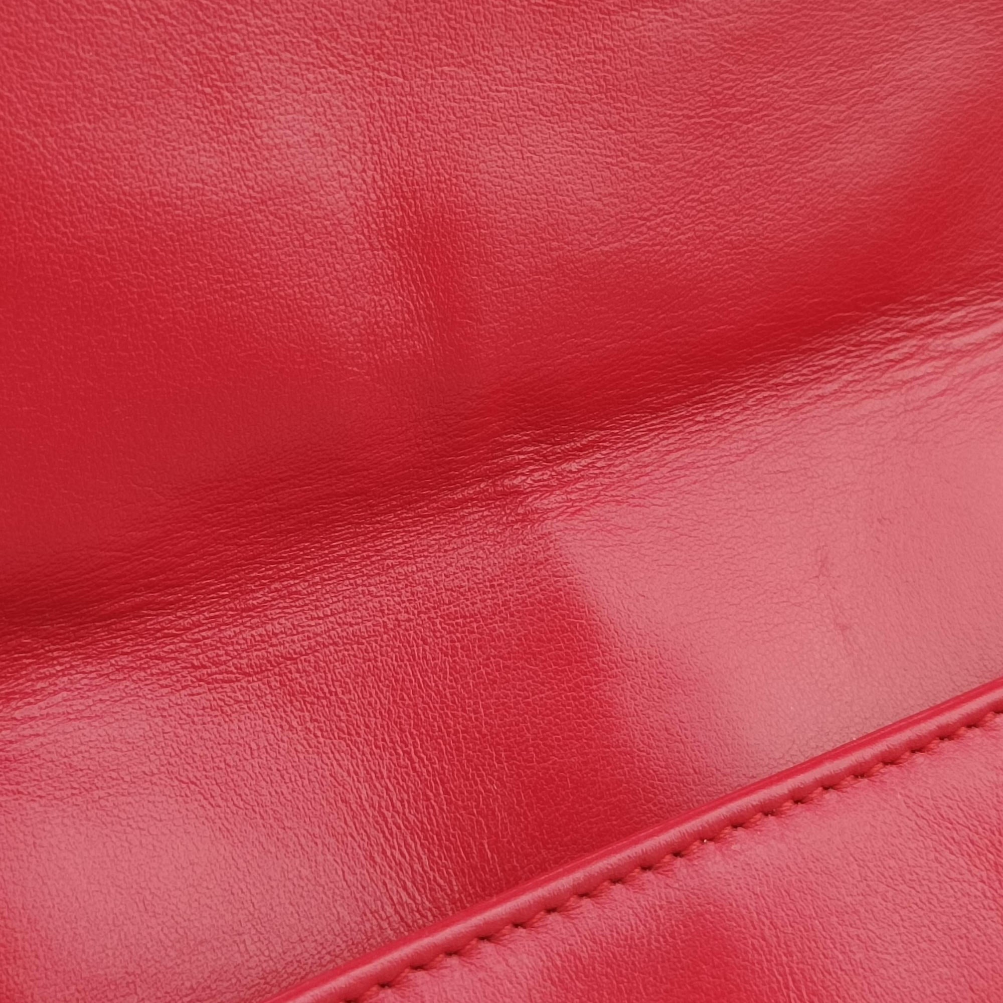 Pre-owned Gucci GG Marmont Red Leather 443497 shoulderbag | stylenewstar