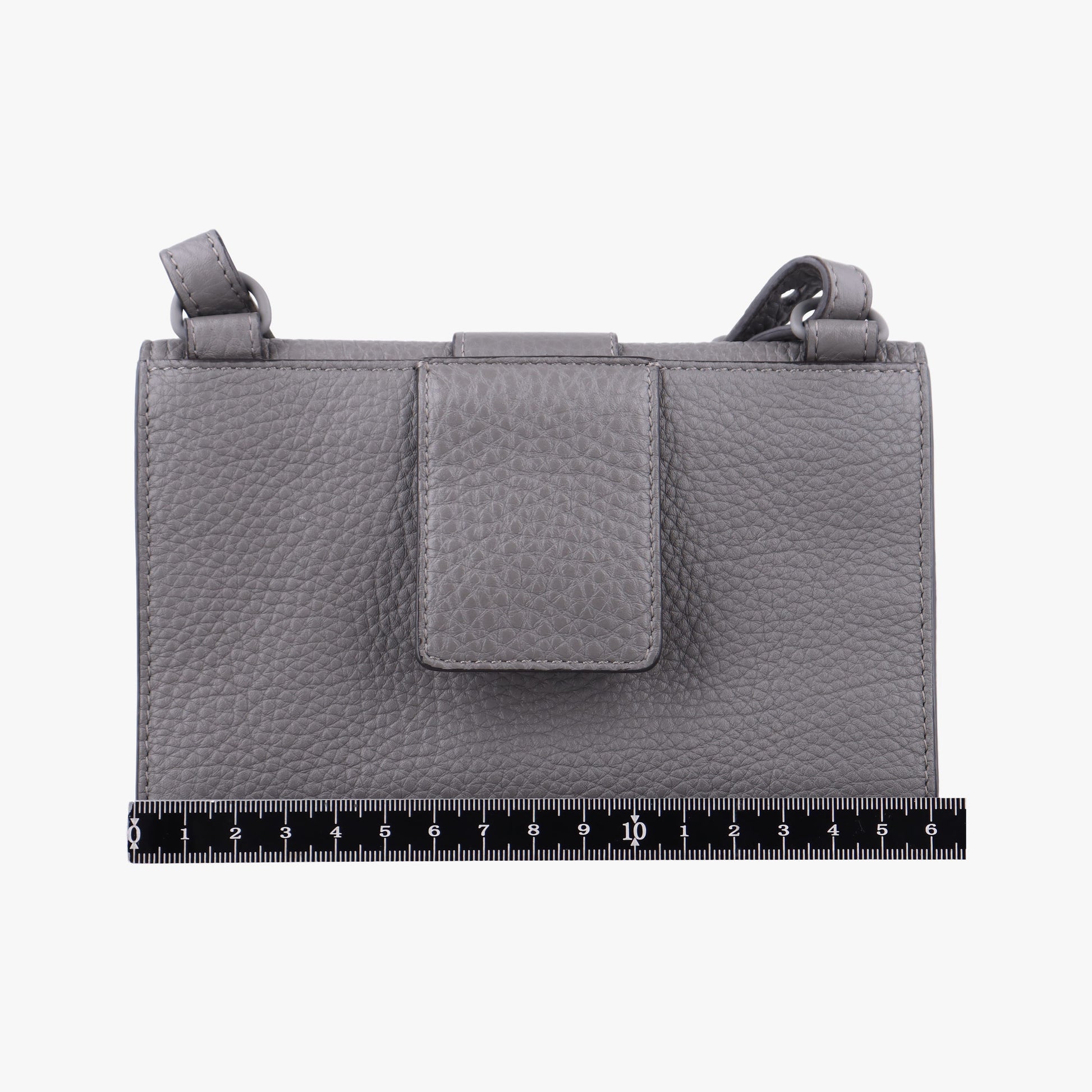 FF Logo Baguette slim Grey Leather 7M0295 7M0295 AGOL 219-0059バゲット スリム グレー レザー 7M0295 7M0295 AGOL 219-0059