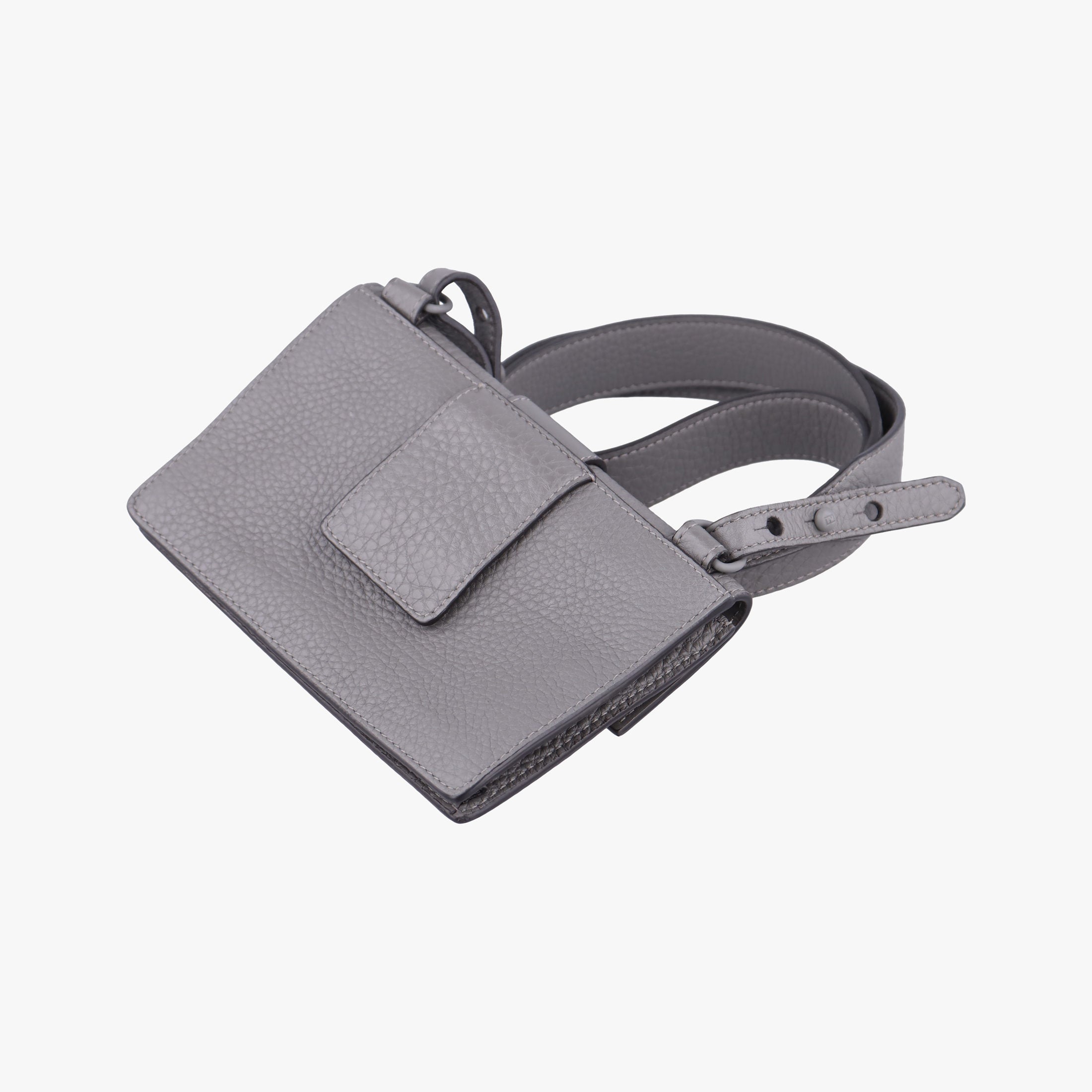 FF Logo Baguette slim Grey Leather 7M0295 7M0295 AGOL 219-0059バゲット スリム グレー レザー 7M0295 7M0295 AGOL 219-0059