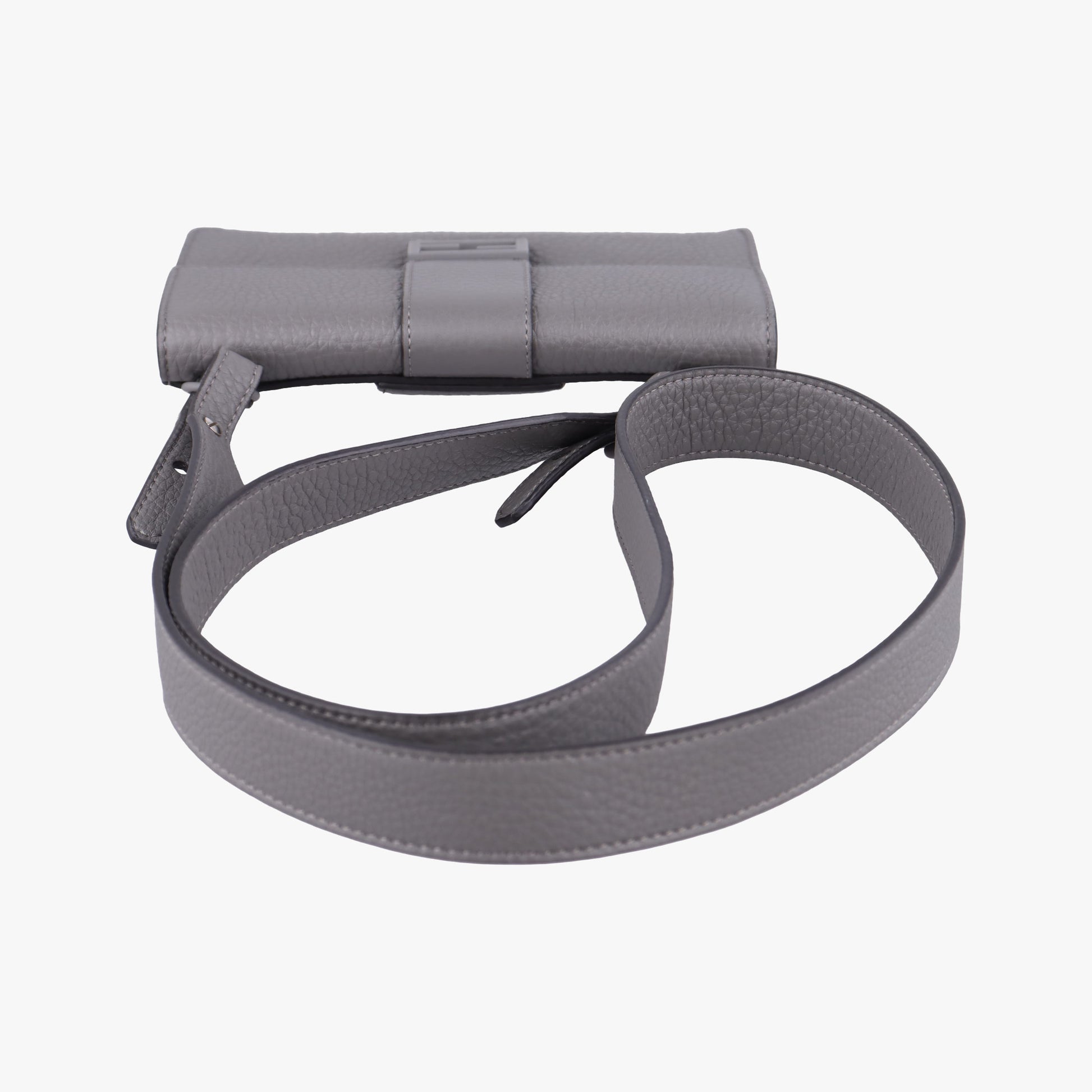 FF Logo Baguette slim Grey Leather 7M0295 7M0295 AGOL 219-0059バゲット スリム グレー レザー 7M0295 7M0295 AGOL 219-0059