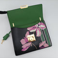 Marisol Floral Print Black x Multicolour Leather DY-21 F616マリソル フローラルプリント ブラック x マルチカラー レザー DY-21 F616