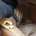 Secondhand Prada Promenade Brown SAFFIANO patent BN2567 handbag | stylenewstar