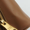 Secondhand Prada Promenade Brown SAFFIANO patent BN2567 handbag | stylenewstar
