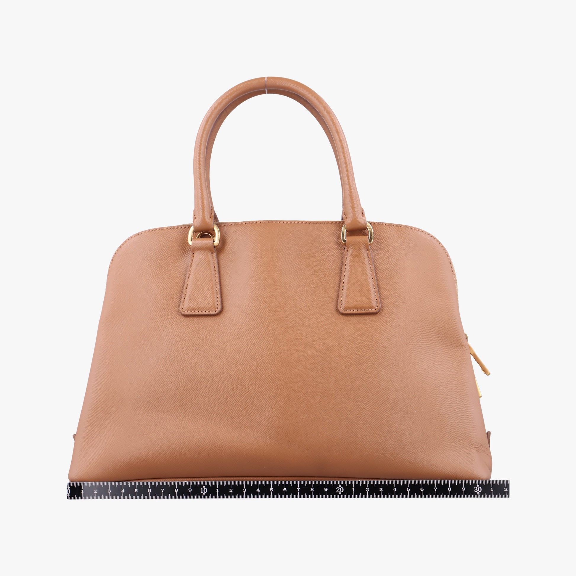 Secondhand Prada Promenade Brown SAFFIANO patent BN2567 handbag | stylenewstar