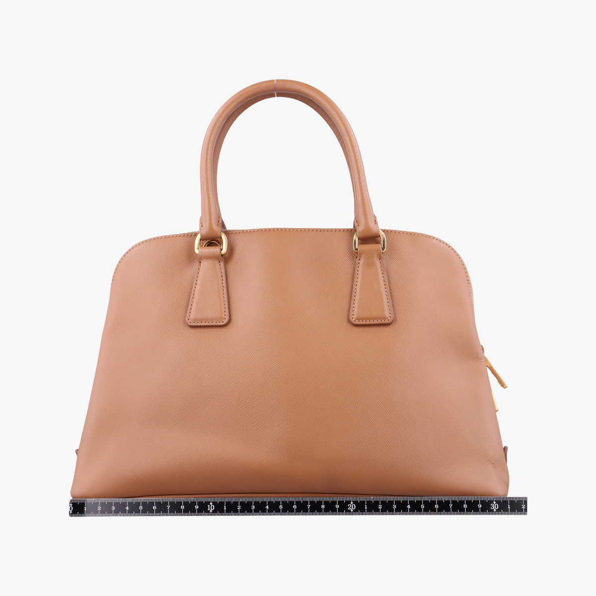 Secondhand Prada Promenade Brown SAFFIANO patent BN2567 handbag | stylenewstar