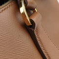 Secondhand Prada Promenade Brown SAFFIANO patent BN2567 handbag | stylenewstar
