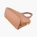 Secondhand Prada Promenade Brown SAFFIANO patent BN2567 handbag | stylenewstar