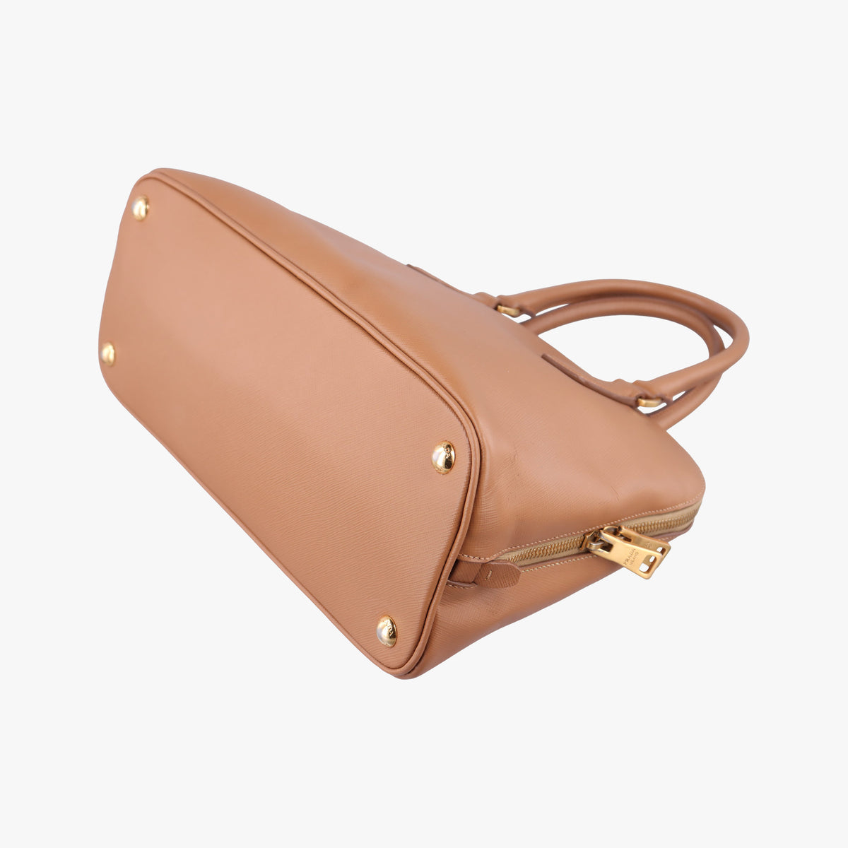 Secondhand Prada Promenade Brown SAFFIANO patent BN2567 handbag | stylenewstar